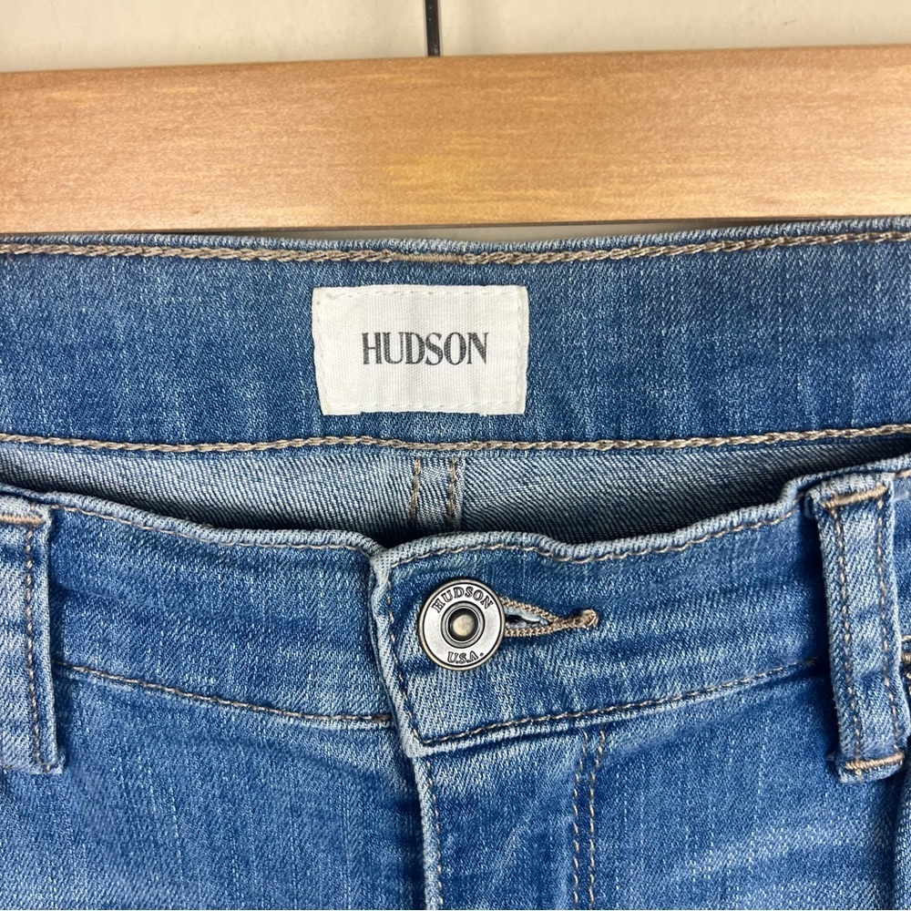 🎁 Hudson Natalie Midrise Slim Boyfriend Crop Jeans 27 Women’s Blue - Picture 6 of 9